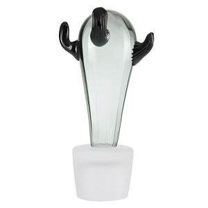 Kaktüs Obje 24 CM СТЕКЛЯННЫЙ КАКТУС ДЫМЧАТО-ЗЕЛЕНОГО ЦВЕТА