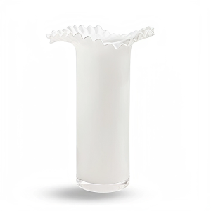 MADRID VAZO 32CM СТЕКЛЯННАЯ ДЕКОРАТИВНАЯ ВАЗА 32CM БЕЛЫЙ