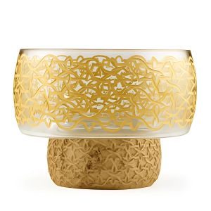 HASANKEYF KASE СТЕКЛЯННАЯ ДЕКОРАТИВНАЯ ВАЗА НА НОЖКЕ 18х25 CM